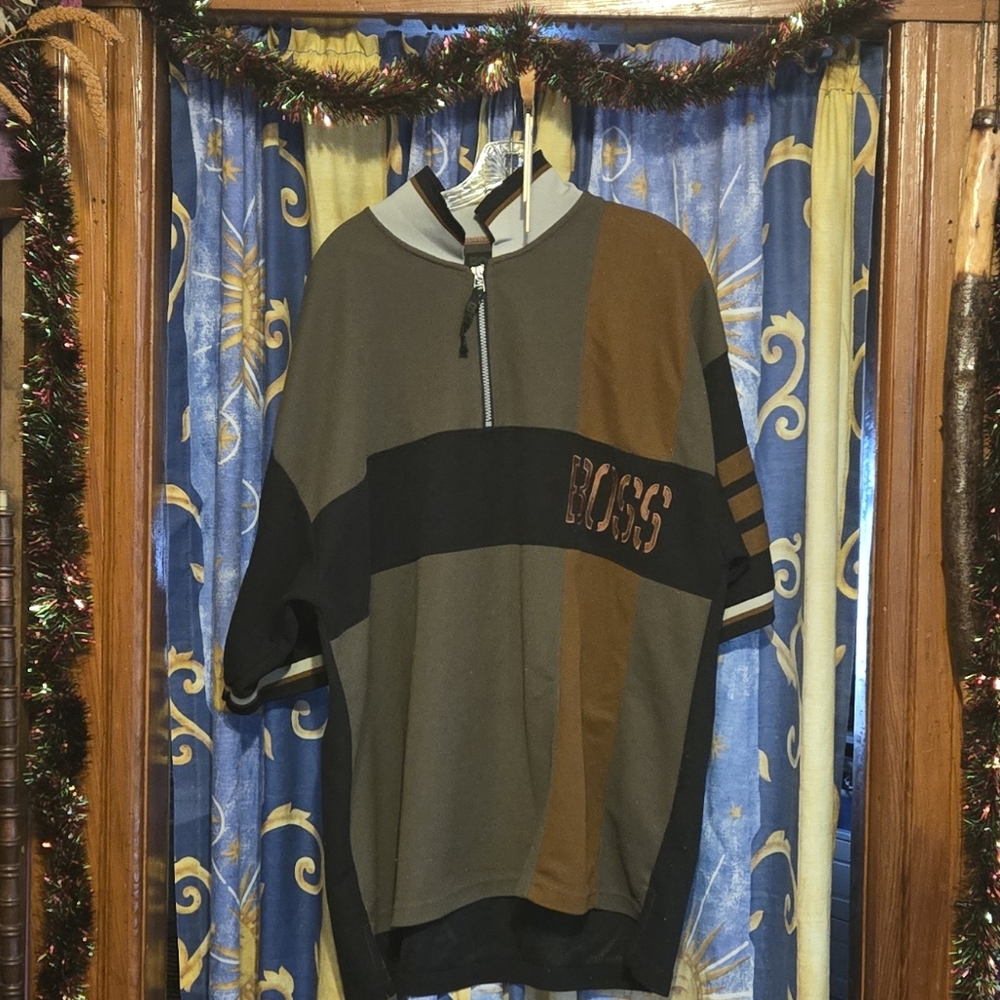 BOSS Vintage Mens Quarter Zip Size XL